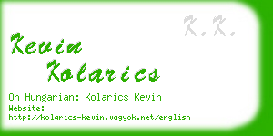 kevin kolarics business card